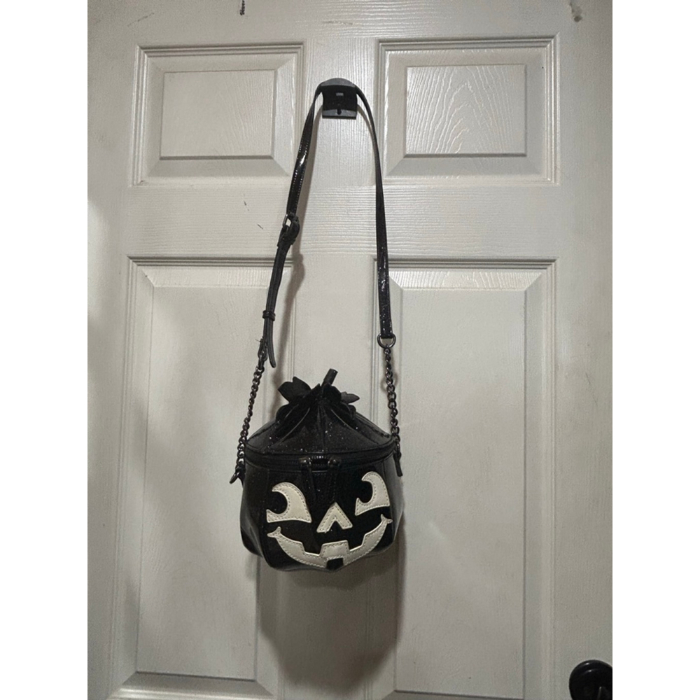 Women's MAD ENGINE Black & White Pumpkin Crossbody Bag One Size
